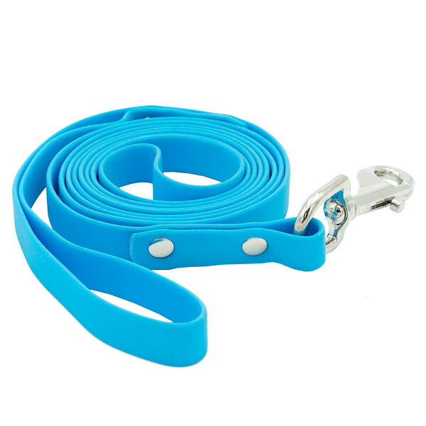 Поводок из биотана, 15мм, длина 2м, матовый, голубой