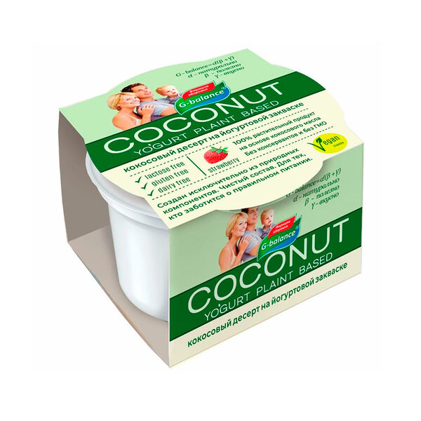 Десерт кокосовый G-Balance клубника с йогуртовой закваской 170г