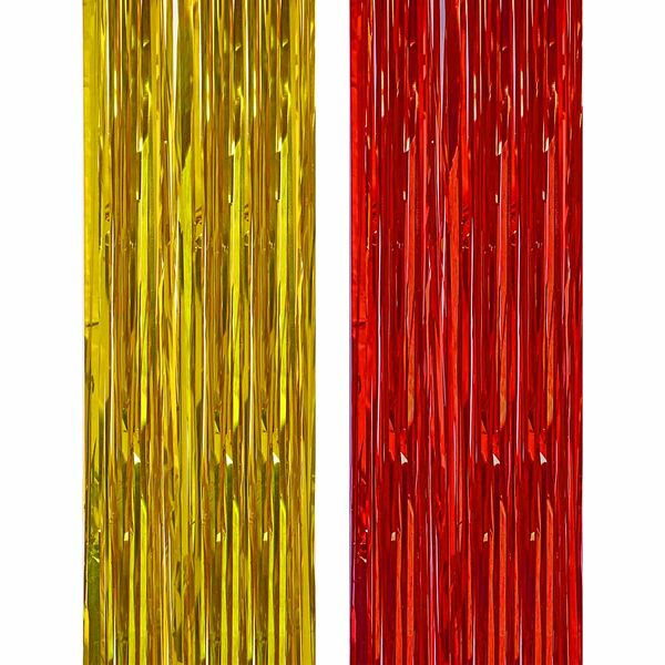 Дождик украшение Сноу Бум 15х100 см, ПВХ, красный, золотой, цвет в ассортименте