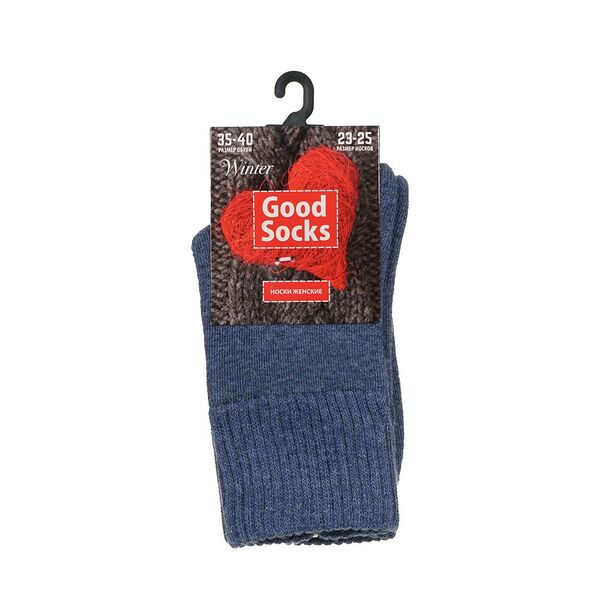 Женские махровые носки Good Socks Winter, синие, р.35-40