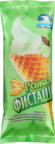 Мороженое пломбир Челны Холод рожок фисташковый 100г
