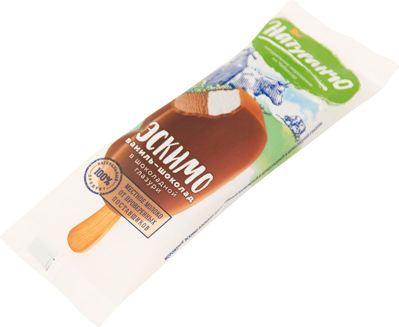 

Мороженое Натуранчо эскимо, ваниль-шоколад, в шоколадной глазури 55 г