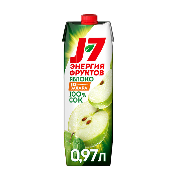 Сок J7 осветленный Яблоко зеленое 970 мл