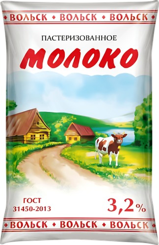 

Молоко пастеризованное ГМЗ ВОЛЬСКИЙ 3,2%, без змж, 900г