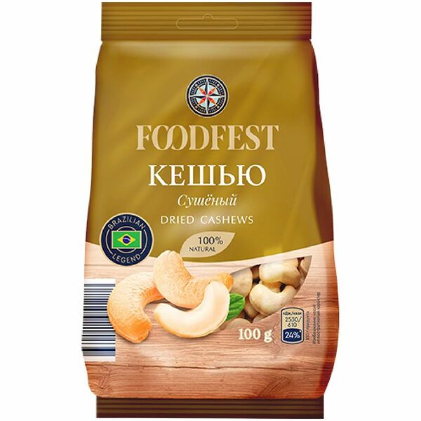 Ядра Foodfest орехов кешью 100г