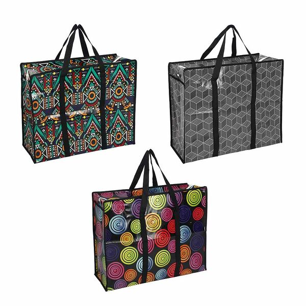 Vetta сумка хозяйственная, нетканый материал, 60x45x20см, 54 литра, до 8кг, полипропилен, 3 дизайна