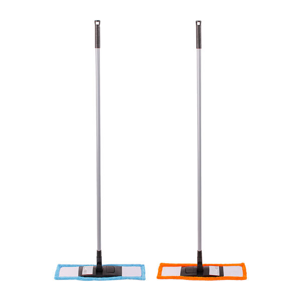 Швабра без телескопа, черный пластик, насадка бархат основание с кнопкой цвет в ассортименте