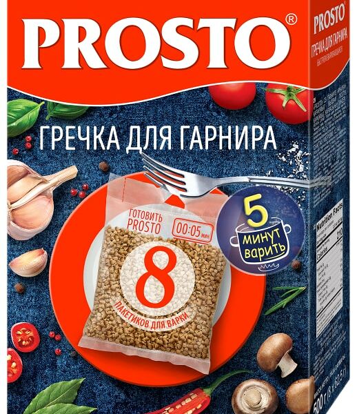 Гречка Prosto Для гарнира 8пак*62.5г