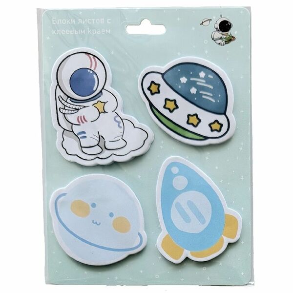 Блоки листов с клеевым краем, 4х20л, в ассортименте