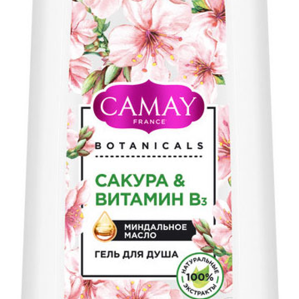 Гель для душа Camay Botanicals Японская сакура 400мл