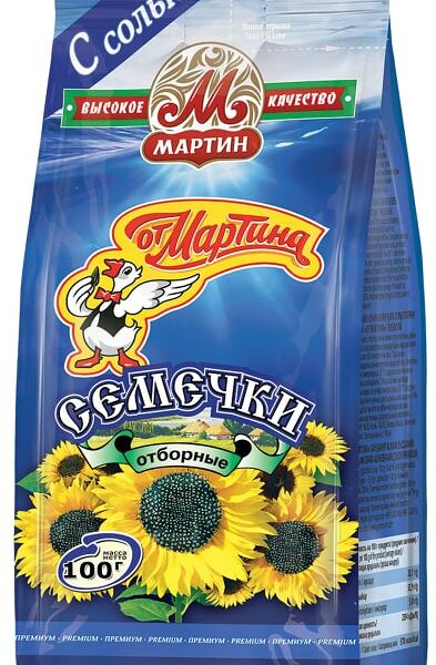 Семечки От Мартина Отборные обжаренные с морской солью 100г