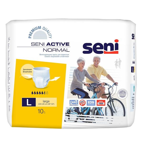 Трусы впитывающие Seni Active Normal для взрослых размер L 10 шт