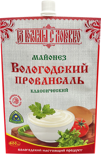 

Майонез Вологодский провансаль Классический 50% 380 мл