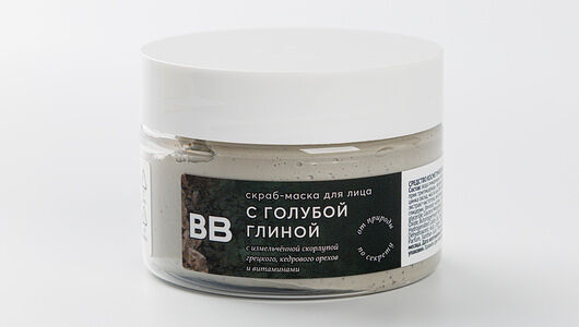 Скраб-маска для лица с голубой глиной ВВ, 100 мл