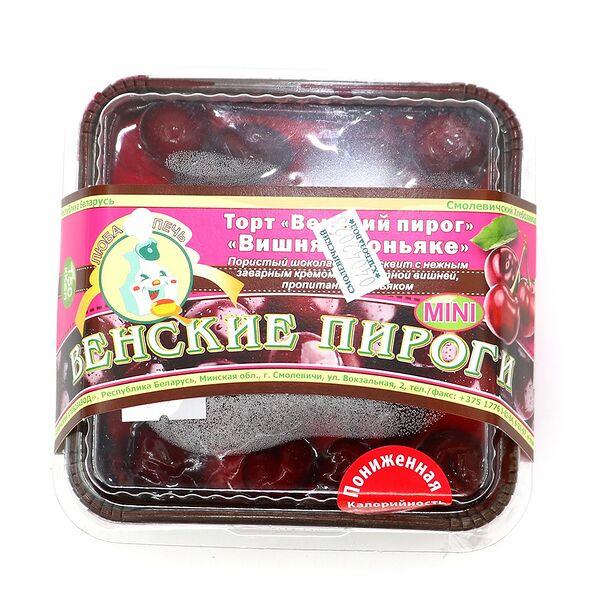 Торт Венский пирог Вишня в коньяке 0,25кгСмолевичи #172971 Республика Беларусь