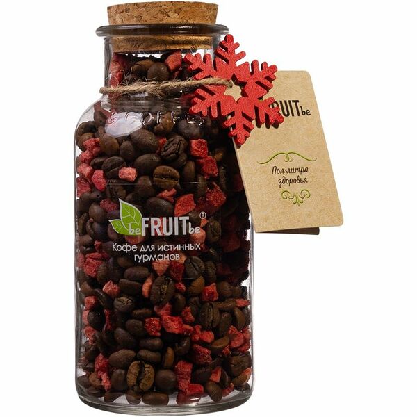 Кофе BeFruitbe жареный в зёрнах с клубникой 170 г