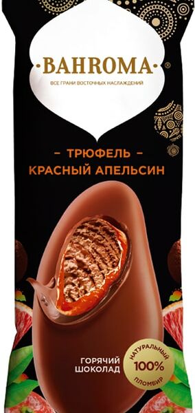 Мороженое Bahroma Пломбир Трюфель-Красный апельсин 75г