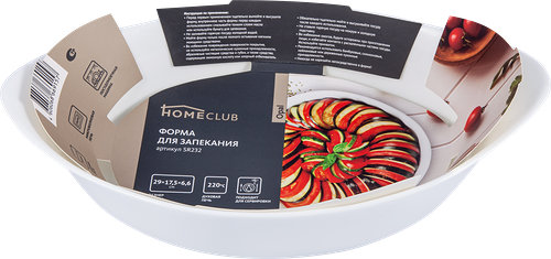 Форма для запекания HOMECLUB Opal SR232 овальная, жаропрочное стекло