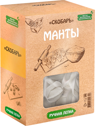 

Манты Скобарь 500 г