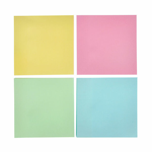 Блок с клеевым краем 76x76 мм, 100 листов, в ассортименте