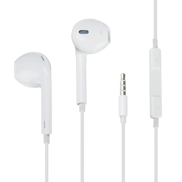 Forza наушники проводные вкладыши классика, гарнитура,пластиковый бокс, белые