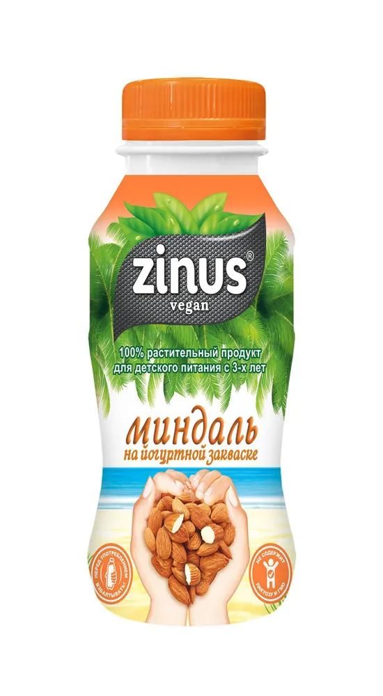 

Напиток миндальный Zinus Vegan на йогуртной закваске без молока 250 мл