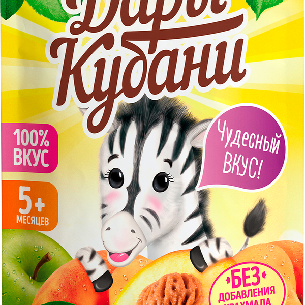 Пюре фруктовое Дары Кубани Яблоко-персик