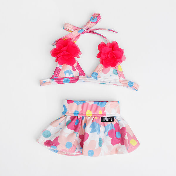 Бикини комплект с розовыми цветами для собак и кошек, XS