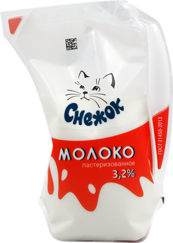 Молоко пастеризованное СНЕЖОК 3,2%, без змж