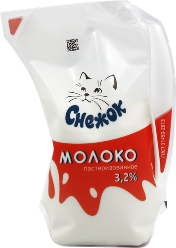 

Молоко пастеризованное СНЕЖОК 3,2%, без змж 900 г