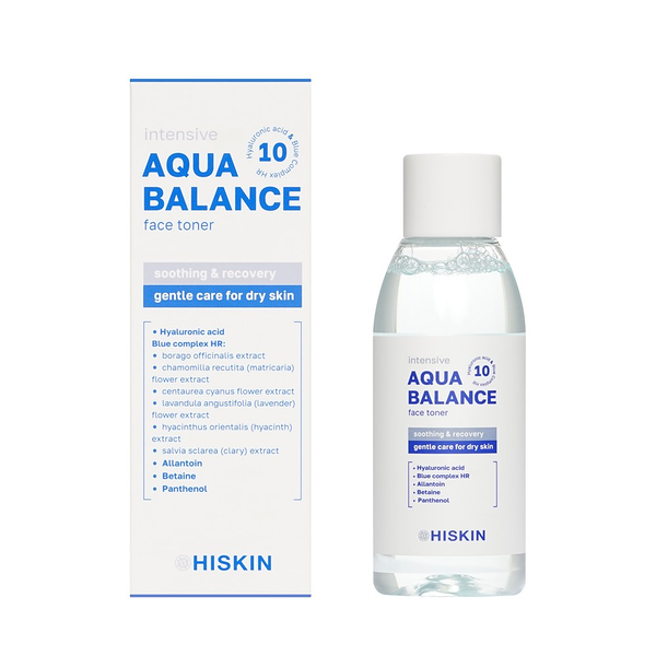Успокаивающий тонер для лица Hiskin Aqua Balance с фитокомплексом и гиалуроновой кислотой 150мл