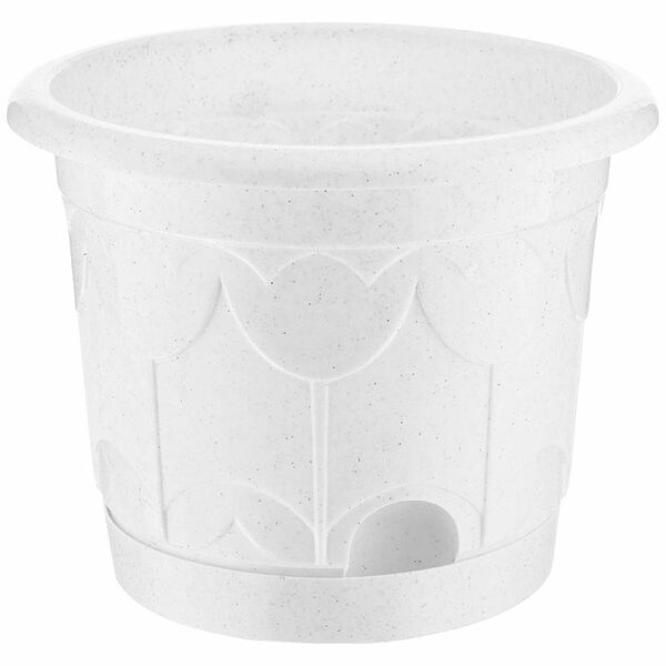 Горшок Тюльпан с поддоном 19.5х15.5х13.8см, 2.9л