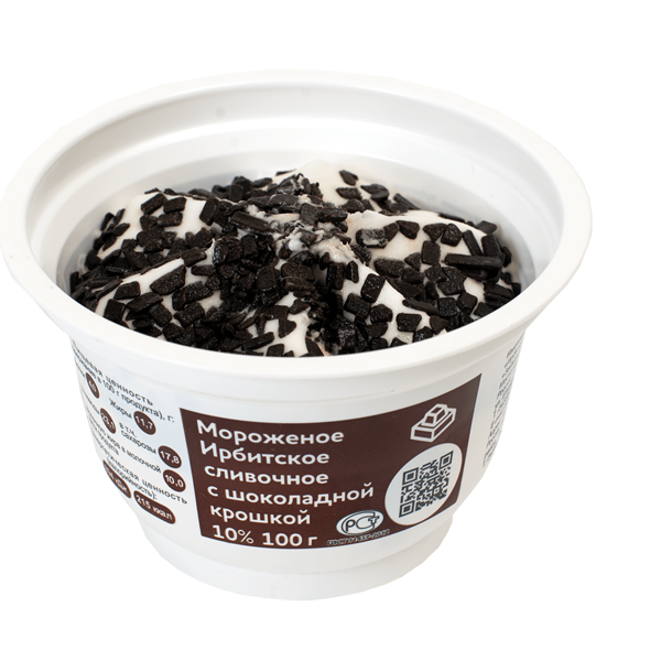 Мороженое ИРБИТСКИЙ сливочное 10% с шоколадной крошкой без змж