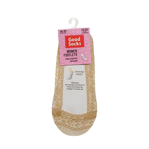 Подследники Good Socks трикотажные, с кружевом, SS19/15-4