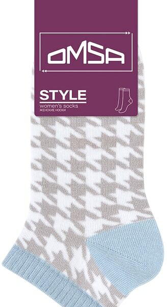 Носки женские Omsa Style 551 укороченные лапки Grigio Chiaro светло-серый Размер 35-38