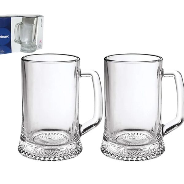 Набор кружек д/пива стеклянных Dresden 2шт 500мл/16см арт H5116, код 010035