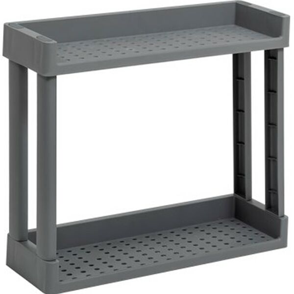 Полка Violet Vikea навесная 2-х ярусная серый