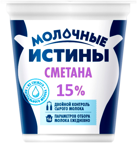 Сметана Молочные истины 15%