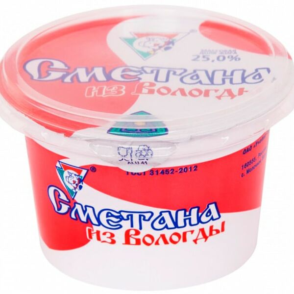 Сметана Из Вологды 25% 200г