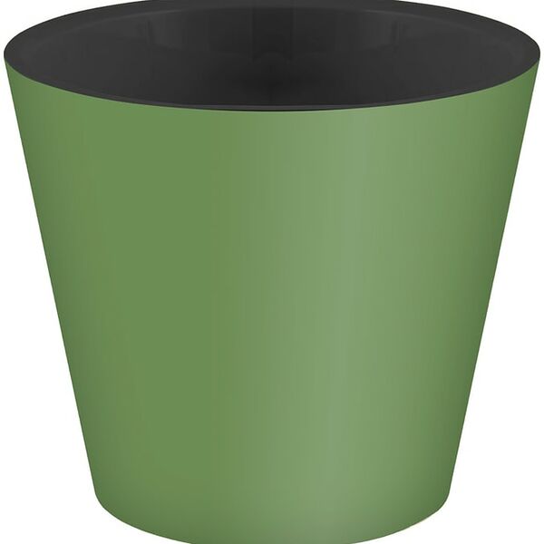 Горшок для цветов IdiLand Rosemary с дренажной вставкой зеленый d-230мм 5л