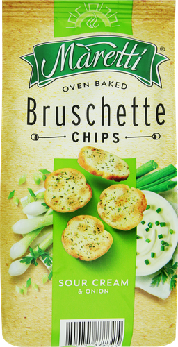 

Хлебные ломтики печёные Maretti со вкусом Сметаны и лука 70 г