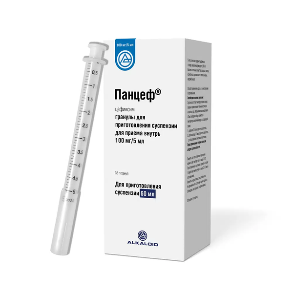 Панцеф 100 мг / 5 мл суспензия 60 мл