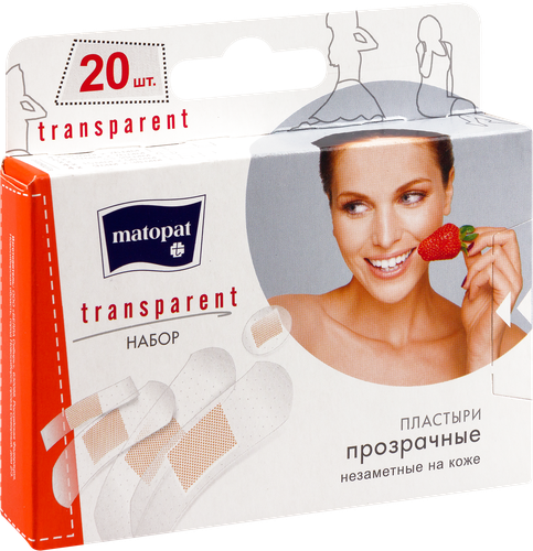 

Пластыри Matopat Transparent прозрачные 20 шт.