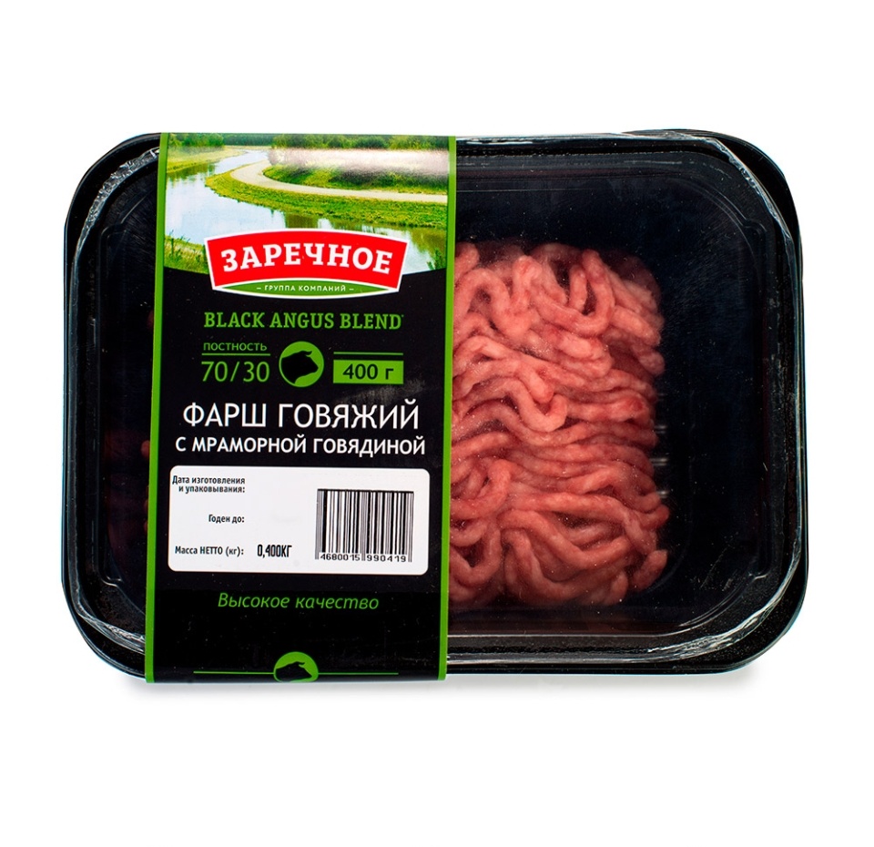 

Фарш говяжий Заречное Black Angus Blend 400 г