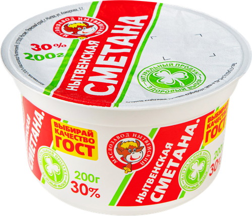 

Сметана Нытвенский Маслозавод 30% ГОСТ без змж 200 г