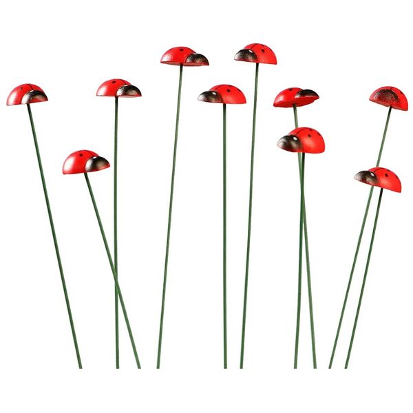 Набор штекеров Божья коровка, 2.5 см, длина 25 см, 10 шт