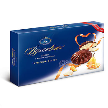 Зефир Вдохновение Грушевый десерт в тёмном шоколаде 245г