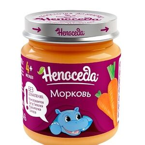Пюре овощное Непоседа морковь без сахара с 4 месяцев ст/б