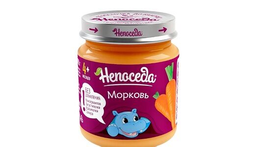 Пюре овощное Непоседа морковь без сахара с 4 месяцев ст/б