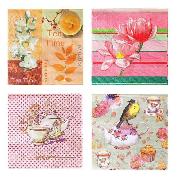 Салфетки бумажные 20шт, двухслойные, 33x33см 